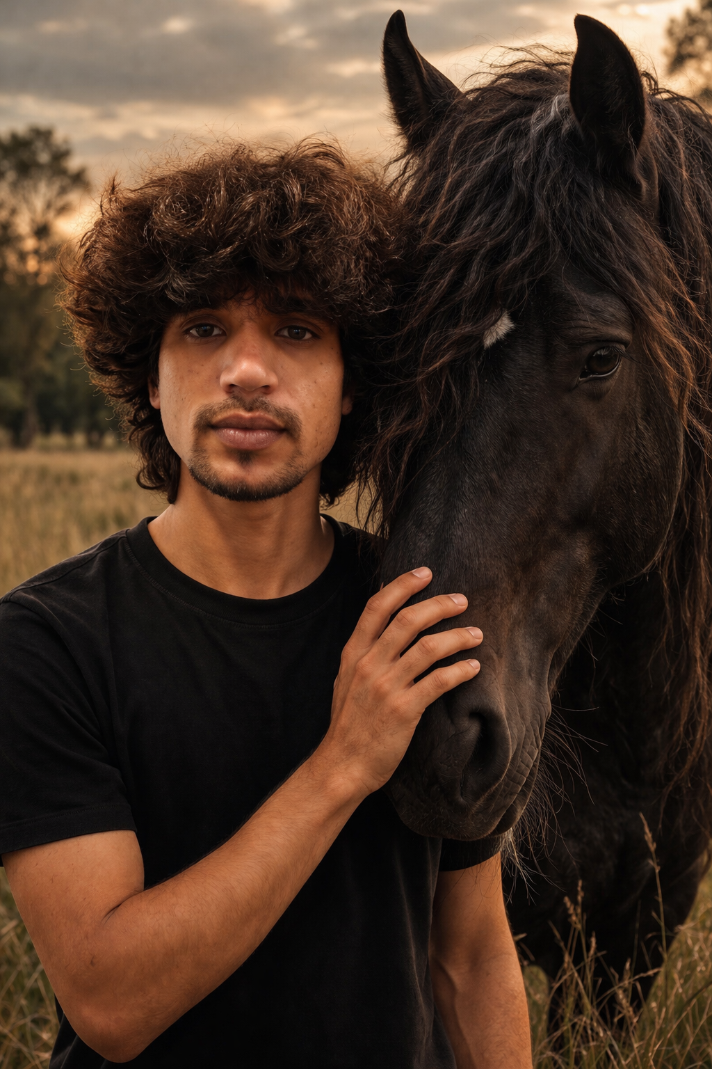 Praveen Kumar with a horse — International Dressage Champion from India